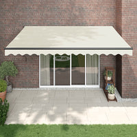 Thumbnail for Gelenkarmmarkise Creme 4,5x3 m Stoff und Aluminium