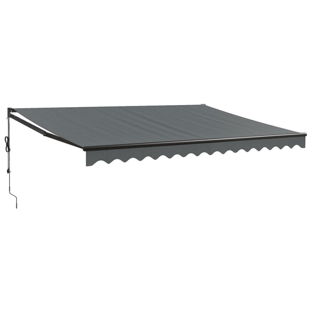 Gelenkarmmarkise Anthrazit 4x3 m Stoff und Aluminium