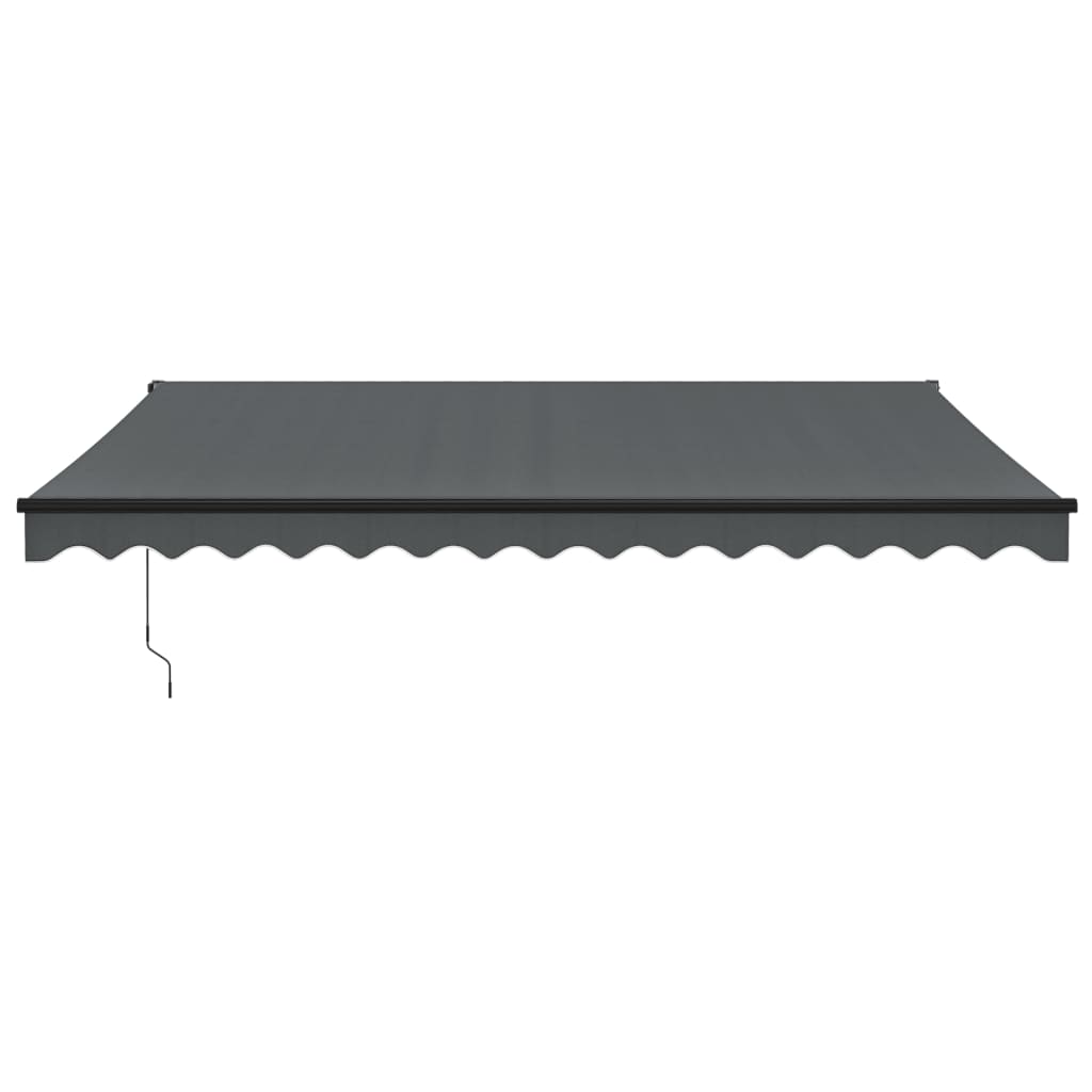 Gelenkarmmarkise Anthrazit 4x3 m Stoff und Aluminium