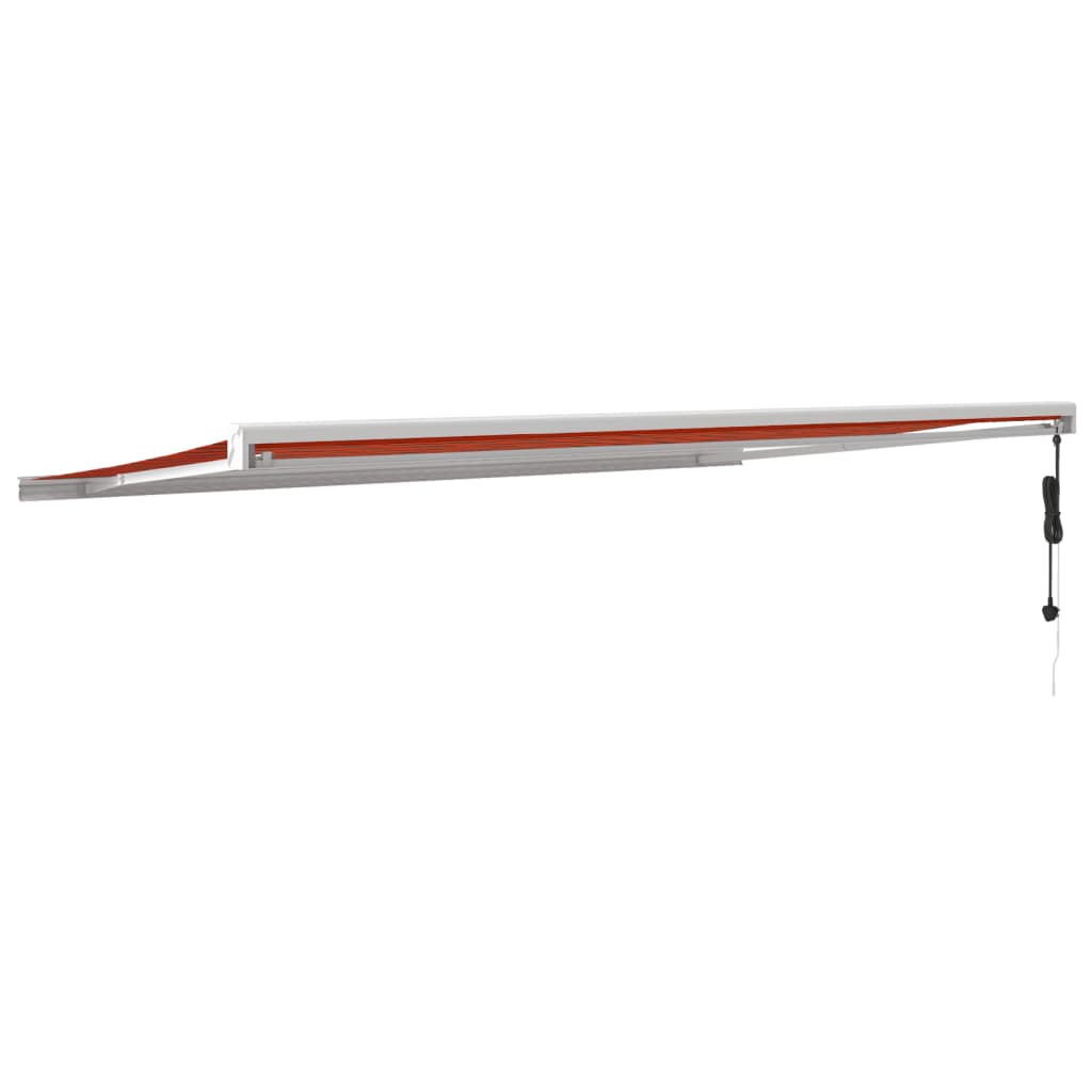 Gelenkarmmarkise Orange und Braun 5x3 m Stoff und Aluminium