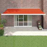 Thumbnail for Gelenkarmmarkise Orange und Braun 5x3 m Stoff und Aluminium