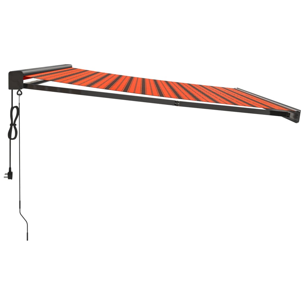 Gelenkarmmarkise Orange und Braun 4,5x3 m Stoff und Aluminium
