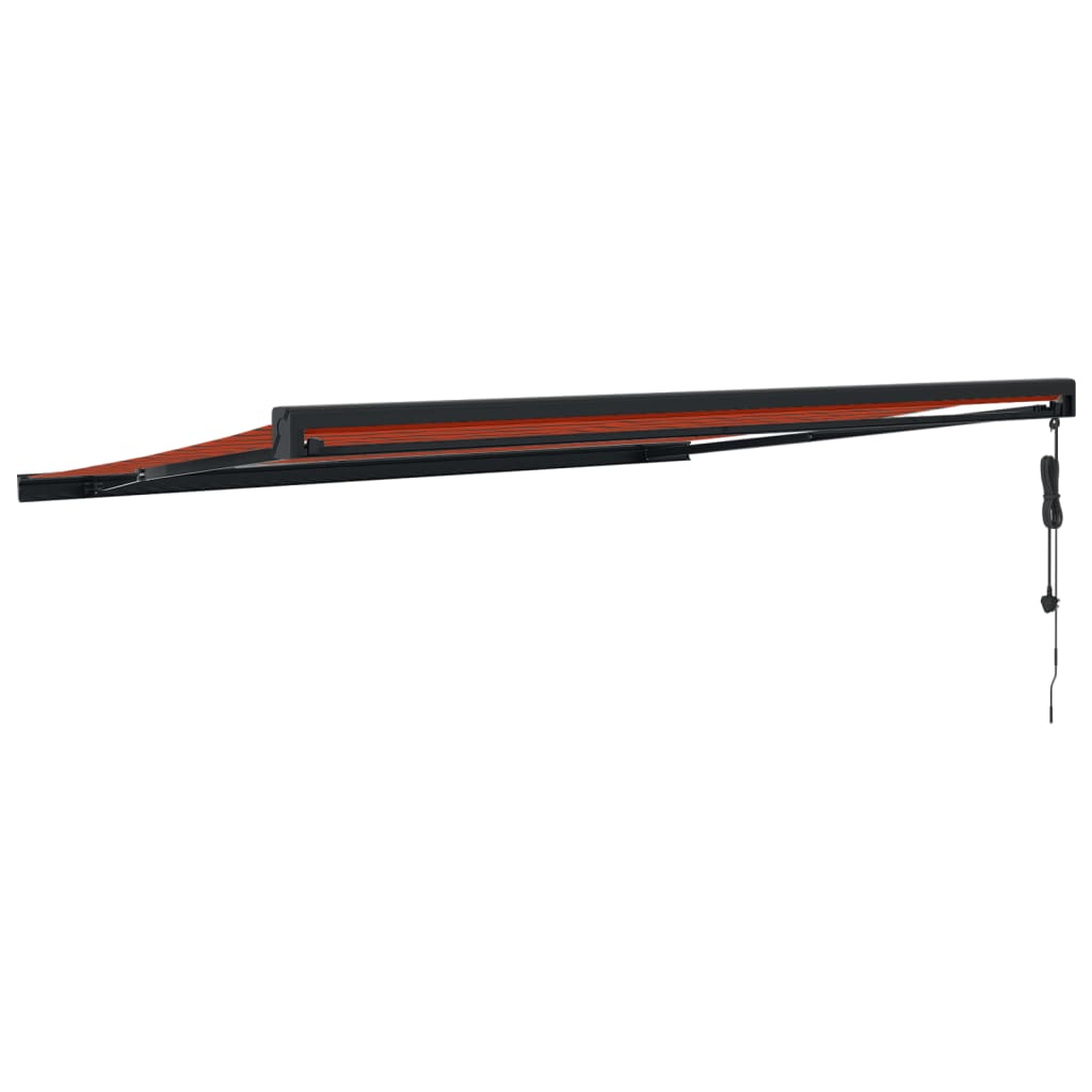 Gelenkarmmarkise Orange und Braun 4,5x3 m Stoff und Aluminium