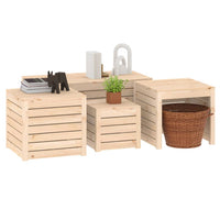 Thumbnail for 4-tlg. Gartenbox-Set Massivholz Kiefer