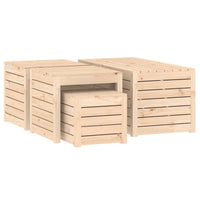 Thumbnail for 4-tlg. Gartenbox-Set Massivholz Kiefer