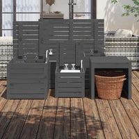 Thumbnail for 4-tlg. Gartenbox-Set Grau Massivholz Kiefer