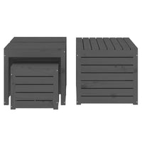 Thumbnail for 4-tlg. Gartenbox-Set Grau Massivholz Kiefer