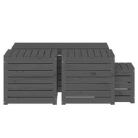 Thumbnail for 4-tlg. Gartenbox-Set Grau Massivholz Kiefer