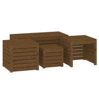 Thumbnail for 4-tlg. Gartenbox-Set Honigbraun Massivholz Kiefer