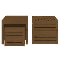 Thumbnail for 4-tlg. Gartenbox-Set Honigbraun Massivholz Kiefer