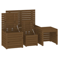 Thumbnail for 4-tlg. Gartenbox-Set Honigbraun Massivholz Kiefer