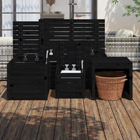 Thumbnail for 4-tlg. Gartenbox-Set Schwarz Massivholz Kiefer