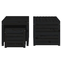 Thumbnail for 4-tlg. Gartenbox-Set Schwarz Massivholz Kiefer