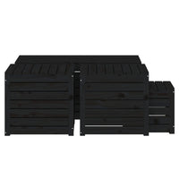 Thumbnail for 4-tlg. Gartenbox-Set Schwarz Massivholz Kiefer