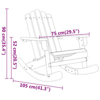 Thumbnail for Adirondack-Schaukelstuhl Massivholz Akazie
