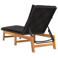 Thumbnail for Sonnenliege mit Kissen Poly Rattan & Massivholz Akazie