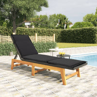 Thumbnail for Sonnenliege mit Kissen Poly Rattan & Massivholz Akazie