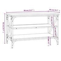 Thumbnail for TV-Schrank Braun Eichen-Optik 80x40x50 cm Holzwerkstoff