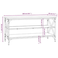Thumbnail for TV-Schrank Schwarz 100x40x50 cm Holzwerkstoff
