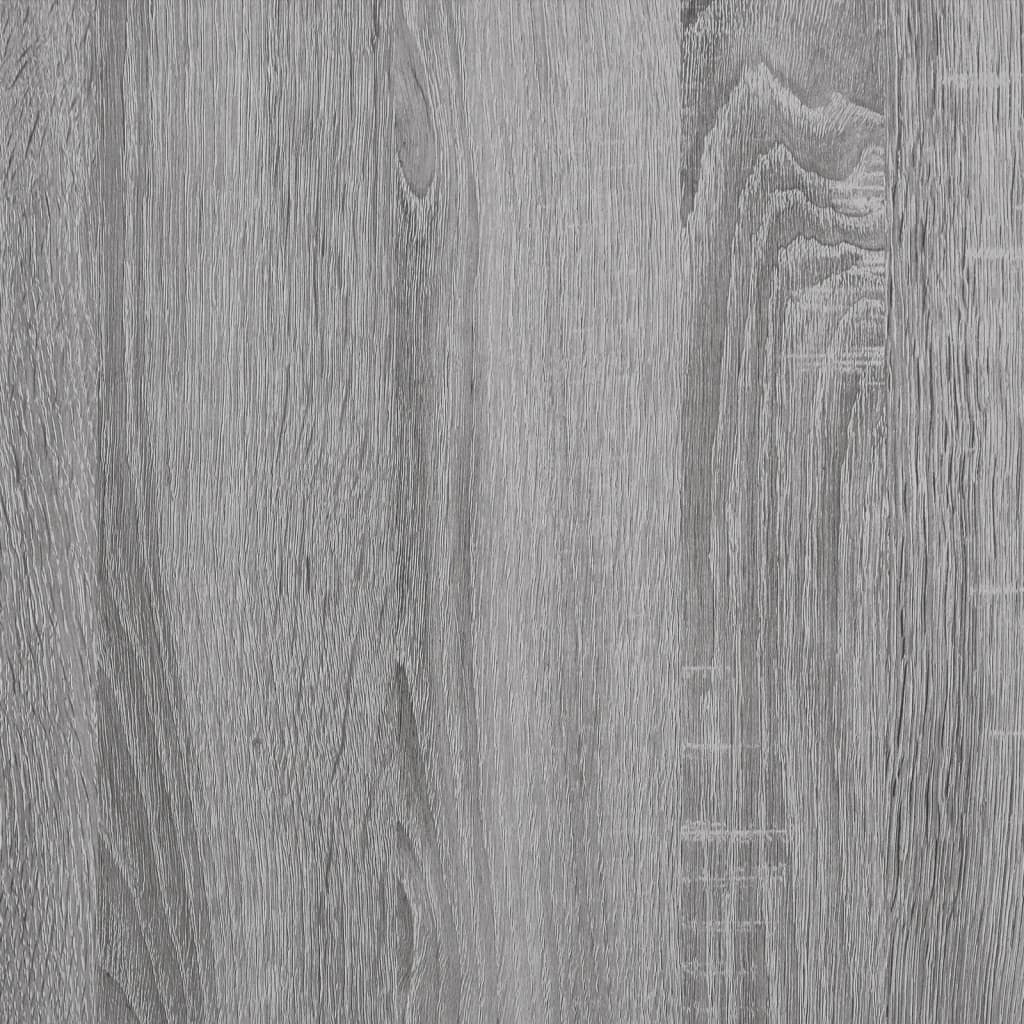 Beistelltisch mit Rollen Grau Sonoma 50x35x55,5cm Holzwerkstoff