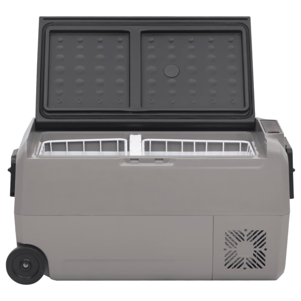 Kühlbox mit Rollen und Griff Schwarz & Grau 36 L PP & PE