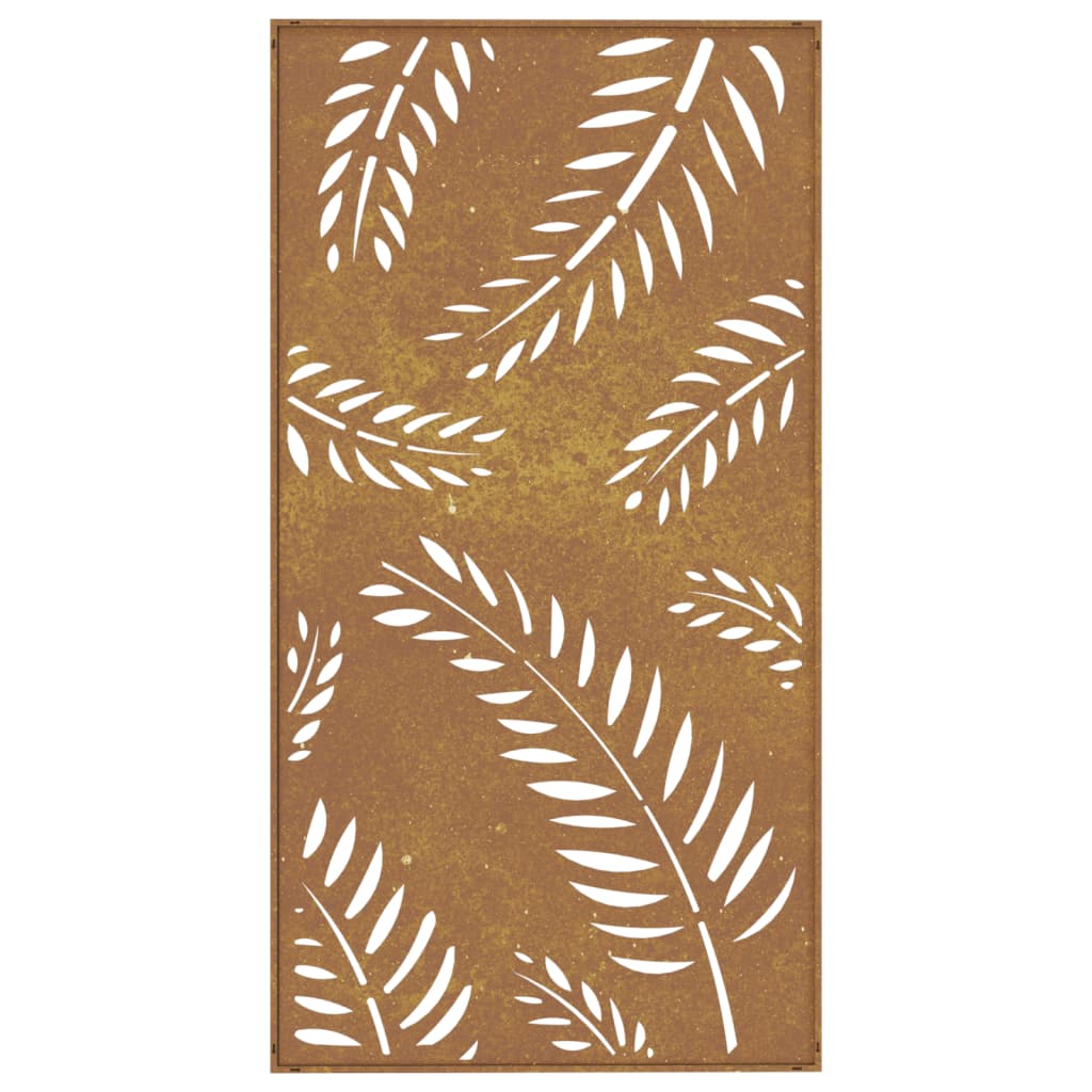 Garten-Wanddeko 105x155 cm Cortenstahl Blatt-Design