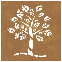 Thumbnail for Garten-Wanddeko 55x55 cm Cortenstahl Baum-Design