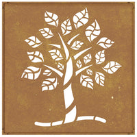 Thumbnail for Garten-Wanddeko 55x55 cm Cortenstahl Baum-Design