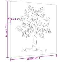 Thumbnail for Garten-Wanddeko 55x55 cm Cortenstahl Baum-Design