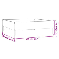 Thumbnail for Hochbeet 100x100x33,5 cm Cortenstahl