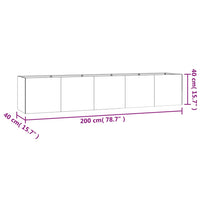 Thumbnail for Hochbeet 200x40x40 cm Cortenstahl