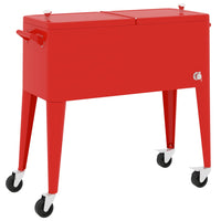 Thumbnail for Kühlwagen mit Rollen Rot 92x43x89 cm