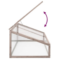 Thumbnail for Gewächshaus Grau 110x58,5x39 cm Tannenholz