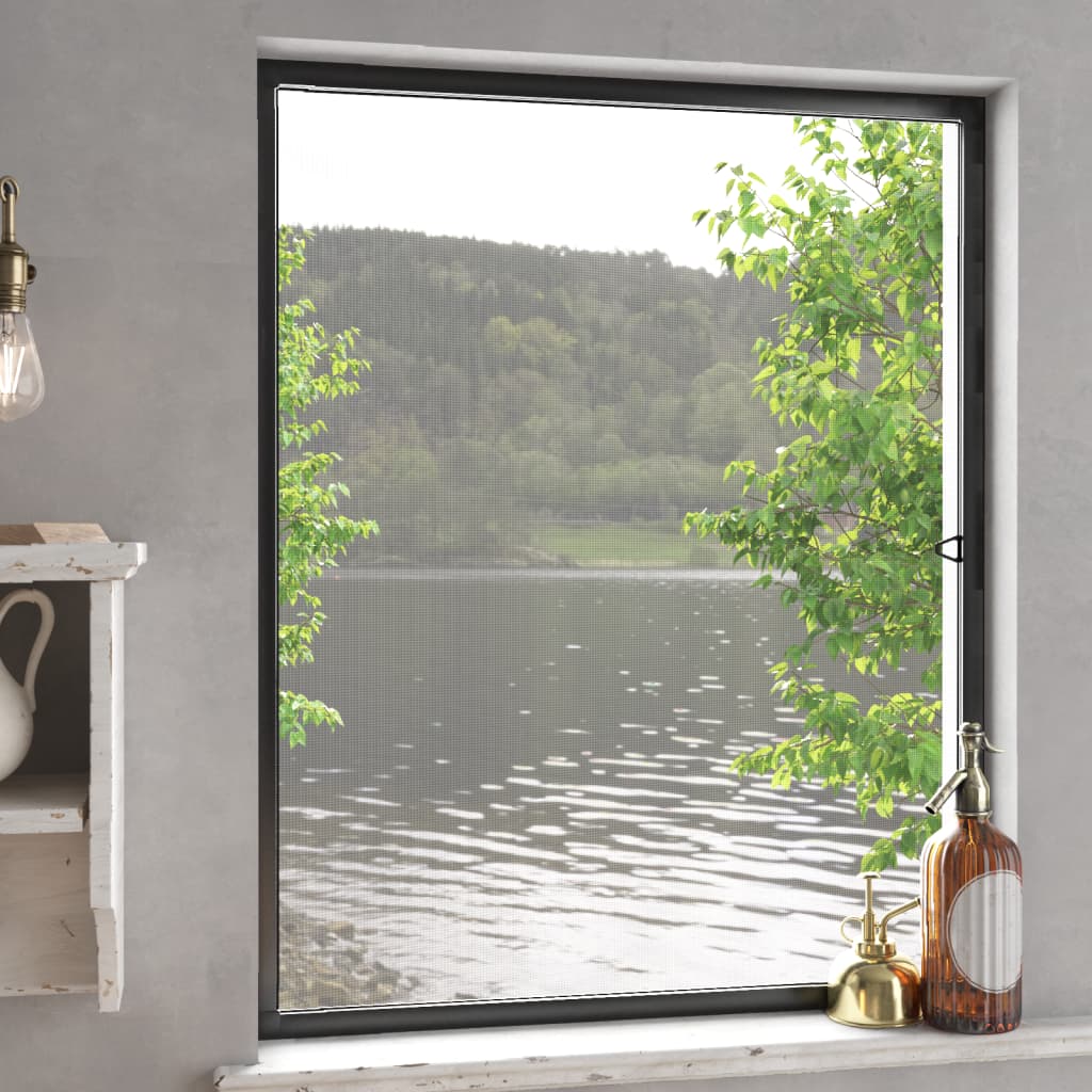 Insektenschutz für Fenster Anthrazit 100x120 cm