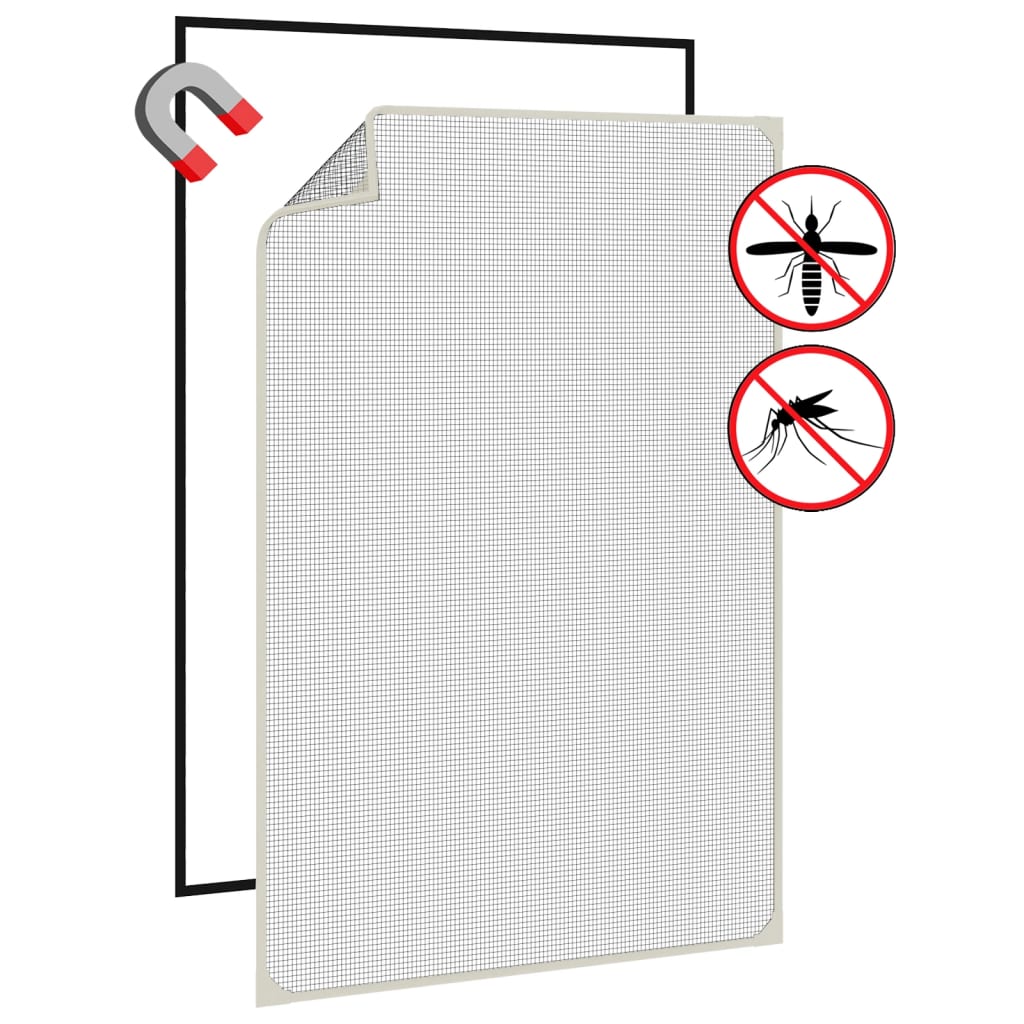 Magnet-Insektenschutz für Fenster Weiß 80x120 cm