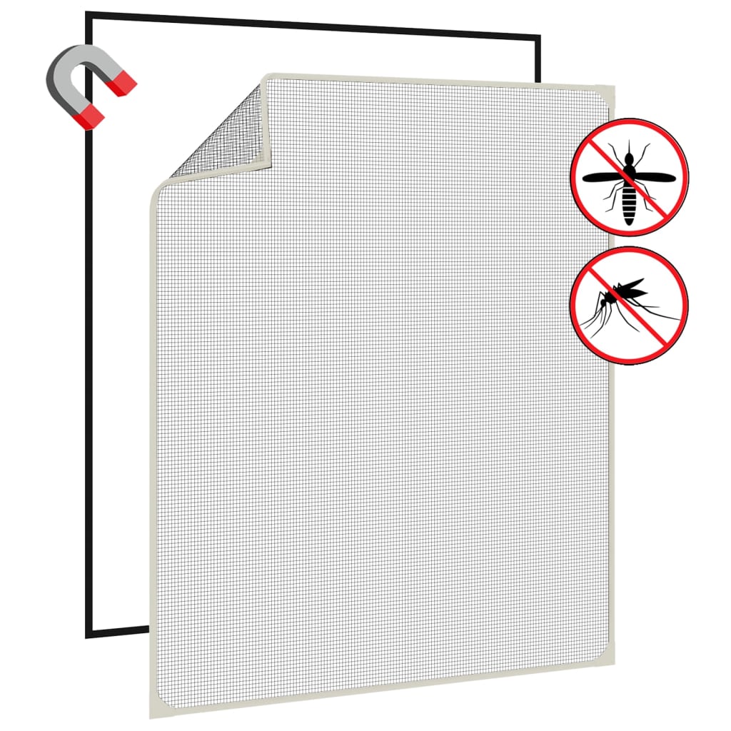 Magnet-Insektenschutz für Fenster Weiß 100x120 cm