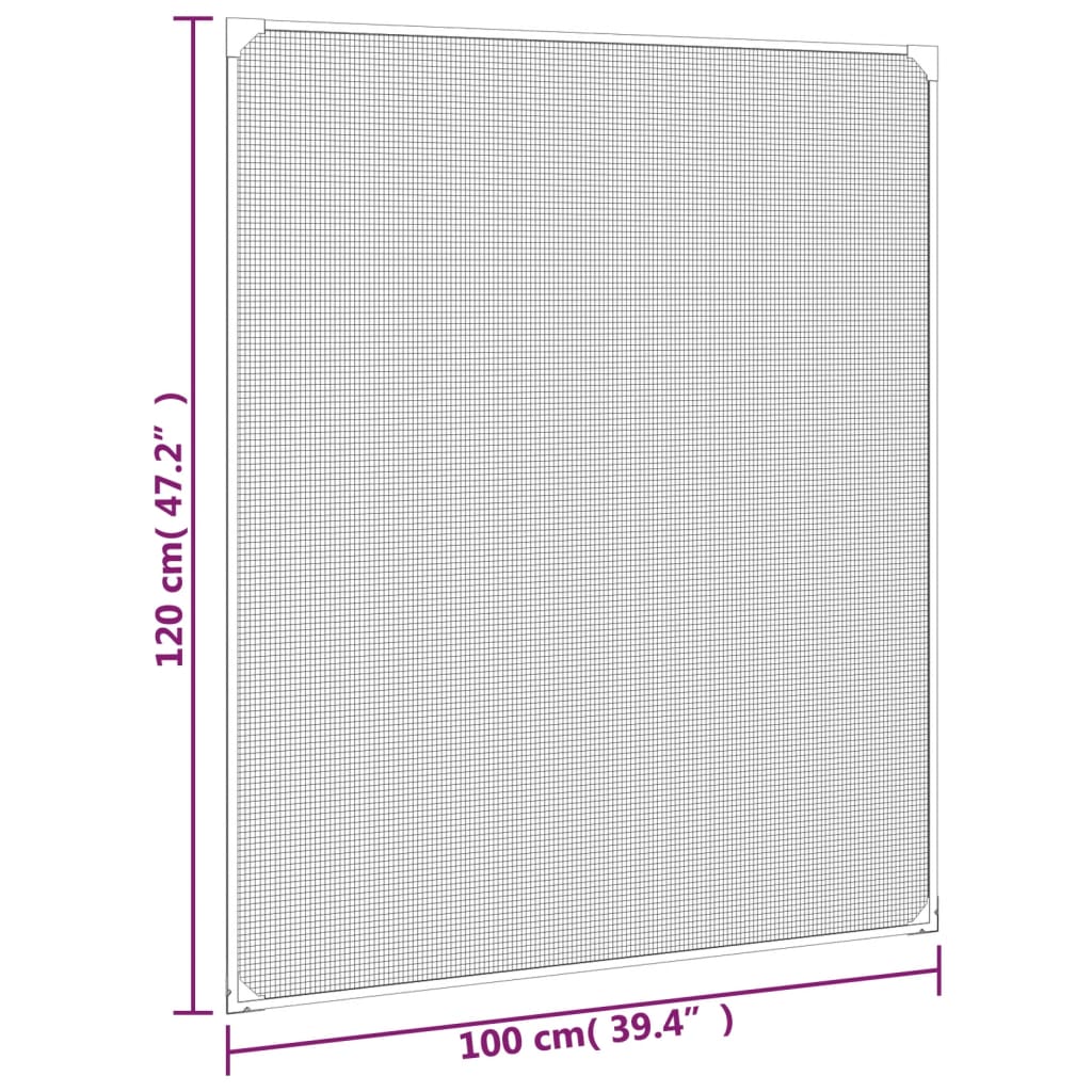 Magnet-Insektenschutz für Fenster Weiß 100x120 cm