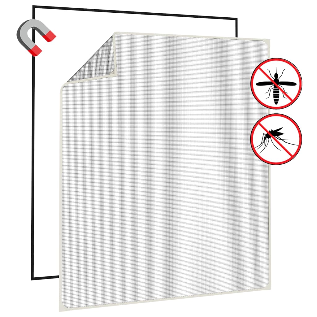 Magnet-Insektenschutz für Fenster Weiß 130x150 cm