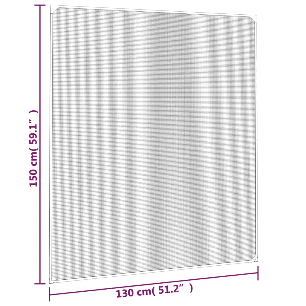 Magnet-Insektenschutz für Fenster Weiß 130x150 cm