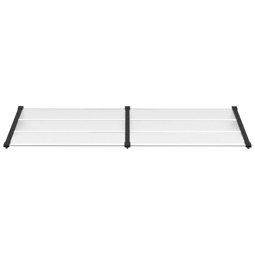 Türvordach Schwarz und Transparent 239x90 cm Polycarbonat