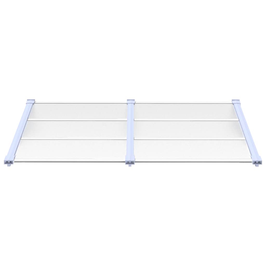 Türvordach Grau und Transparent 152,5x90 cm Polycarbonat