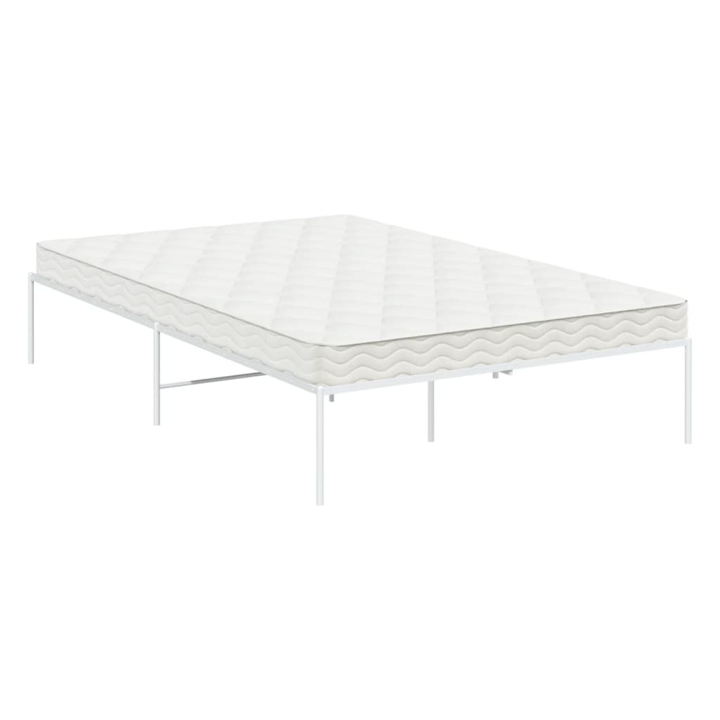 Bettgestell Weiß 196x142x31 cm Stahl