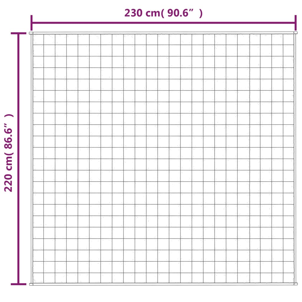 Gewichtsdecke Grau 220x230 cm 15 kg Stoff