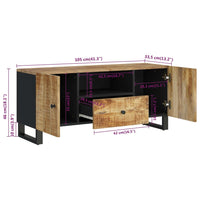 Thumbnail for TV-Schrank 105x33,5x46 cm Massivholz Mango & Holzwerkstoff