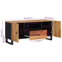 Thumbnail for TV-Schrank 105x33,5x46 cm Massivholz Akazie & Holzwerkstoff
