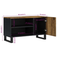Thumbnail for TV-Schrank 80x33x46 cm Massivholz Mango & Holzwerkstoff