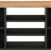 Thumbnail for TV-Schrank 100x33x46 cm Massivholz Akazie & Holzwerkstoff
