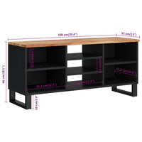 Thumbnail for TV-Schrank 100x33x46 cm Massivholz Akazie & Holzwerkstoff