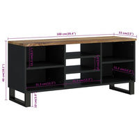 Thumbnail for TV-Schrank 100x33x46 cm Massivholz Mango & Holzwerkstoff
