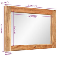 Thumbnail for Spiegel 70x50 cm Massivholz Akazie und Glas
